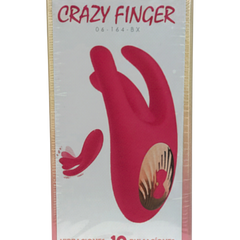 Vibrador Crazy Finger con movimiento lateral potente, 10 vibraciones y aleteos, diseño innovador Glow & Vibe.