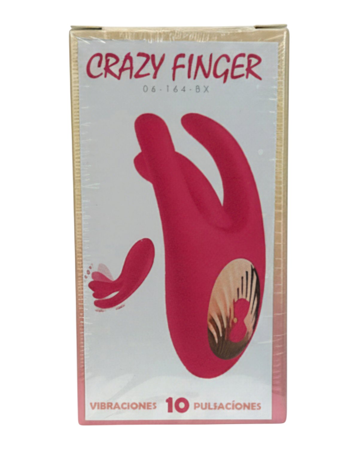 Vibrador Crazy Finger con movimiento lateral potente, 10 vibraciones y aleteos, diseño innovador Glow & Vibe.