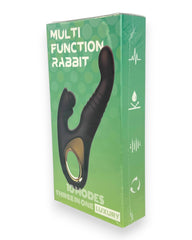 Vibrador Tabitha Vibe triple motor con pistón lateral y estimulador de clítoris con pulsaciones, diseño elegante Glow & Vibe.