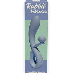 Vibrador doble Rabbit Vibrator Glow & Vibe de silicón suave con estimuladores para punto G y clítoris.