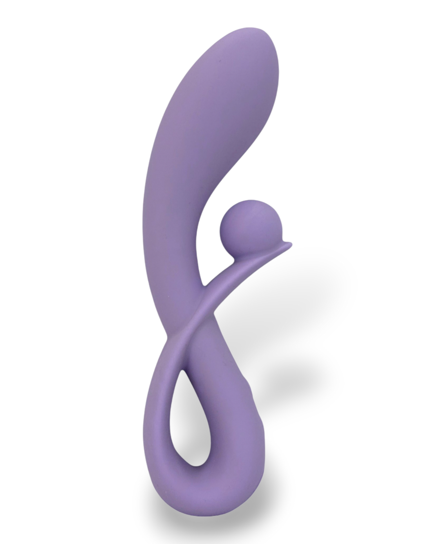 Vibrador doble Rabbit Vibrator Glow & Vibe de silicón suave con estimuladores para punto G y clítoris.