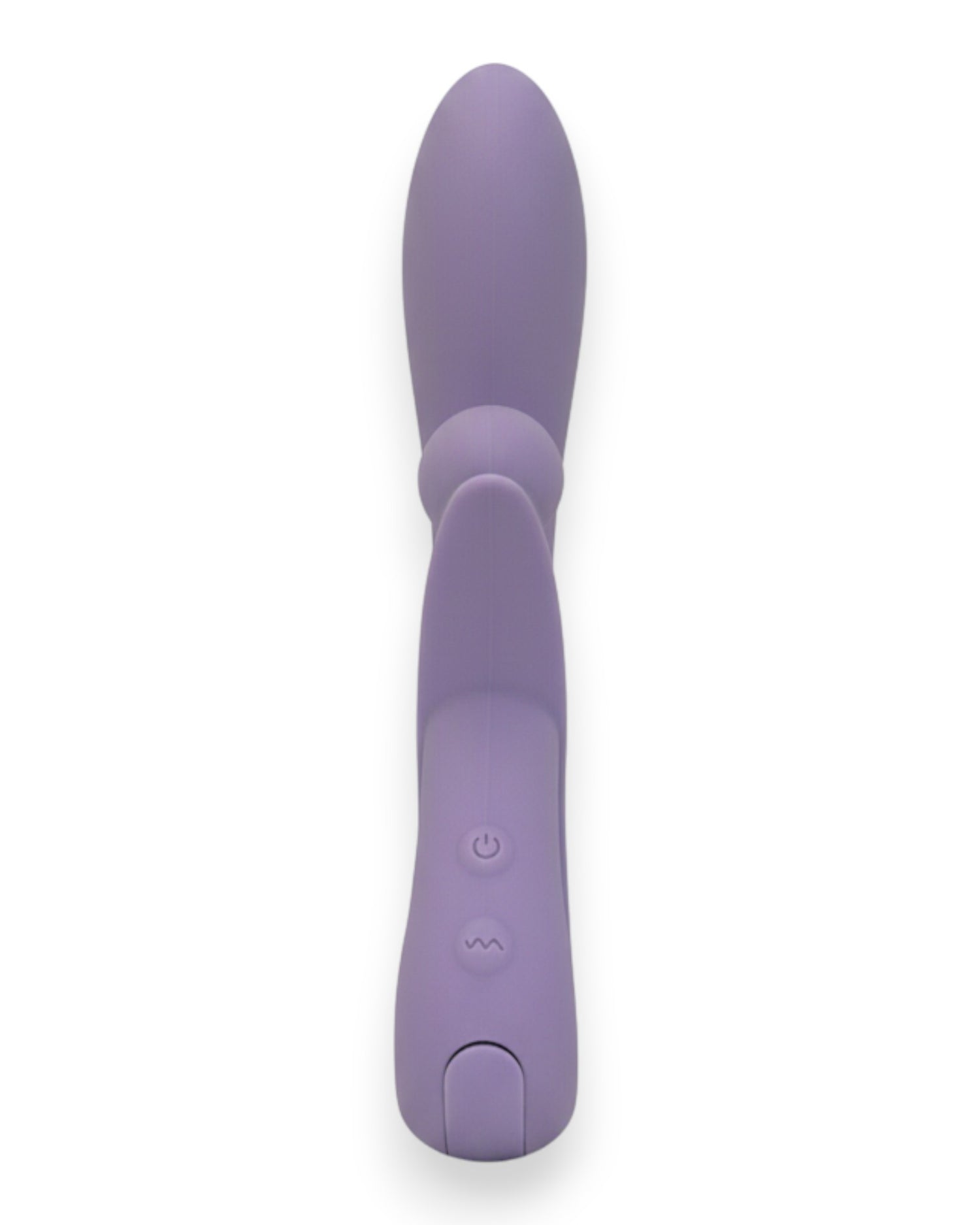Vibrador doble Rabbit Vibrator Glow & Vibe de silicón suave con estimuladores para punto G y clítoris.