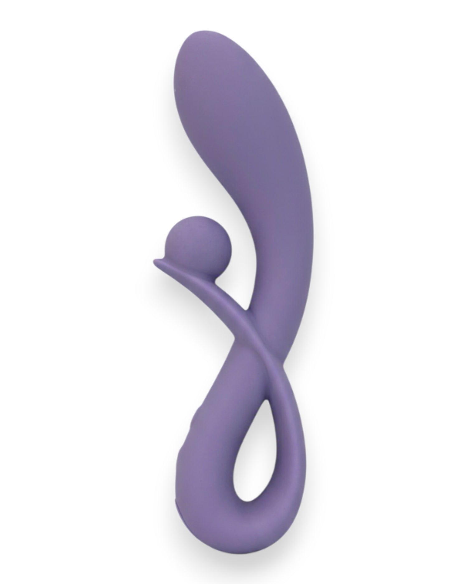 Vibrador doble Rabbit Vibrator Glow & Vibe de silicón suave con estimuladores para punto G y clítoris.