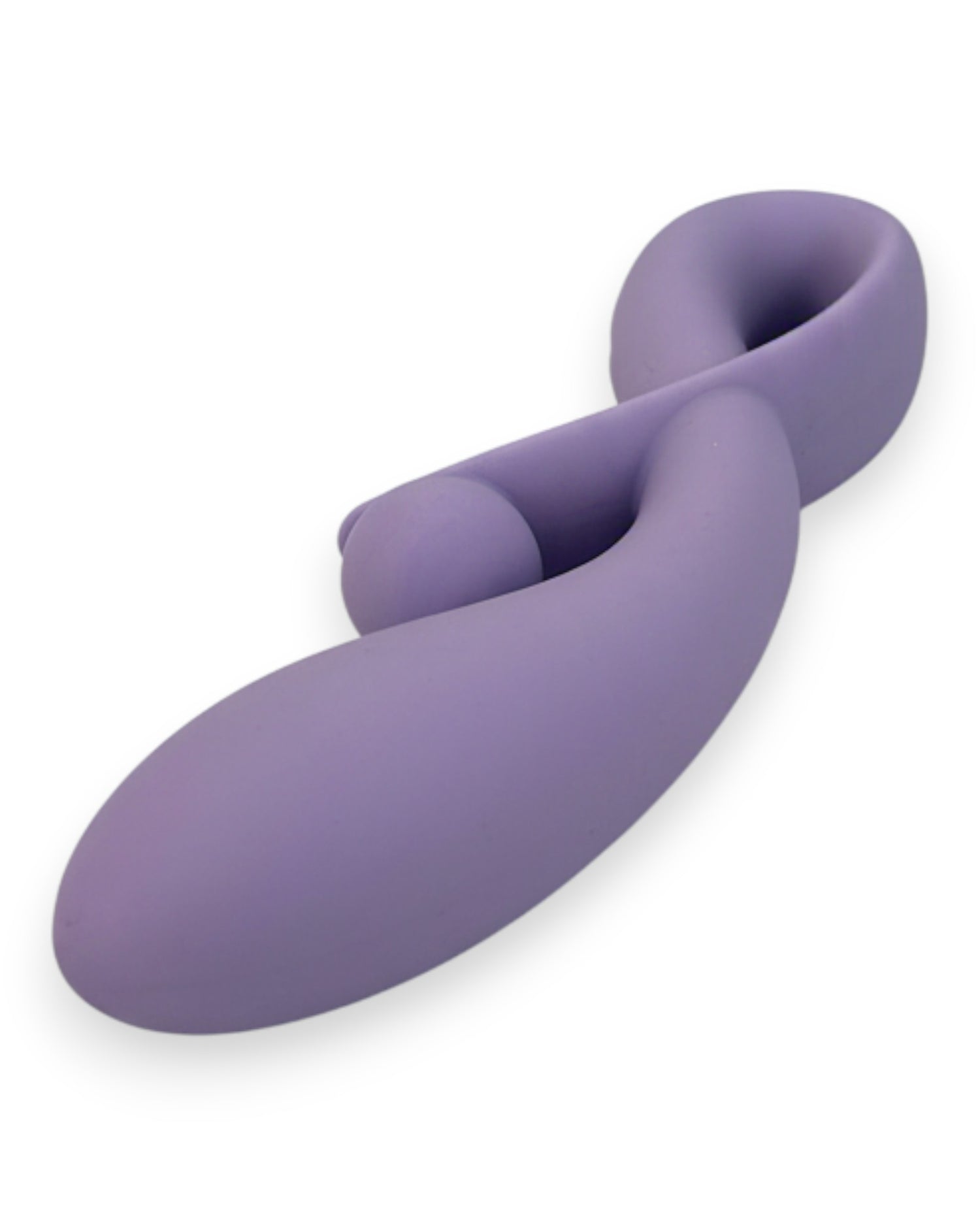 Vibrador doble Rabbit Vibrator Glow & Vibe de silicón suave con estimuladores para punto G y clítoris.
