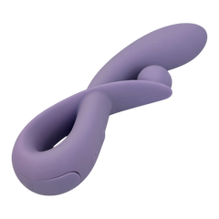 Vibrador doble Rabbit Vibrator Glow & Vibe de silicón suave con estimuladores para punto G y clítoris.
