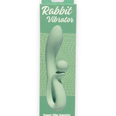 Vibrador doble Rabbit Vibrator Glow & Vibe de silicón suave con estimuladores para punto G y clítoris.