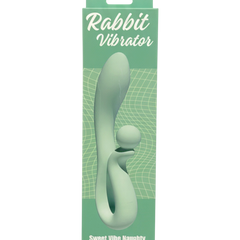 Vibrador doble Rabbit Vibrator Glow & Vibe de silicón suave con estimuladores para punto G y clítoris.