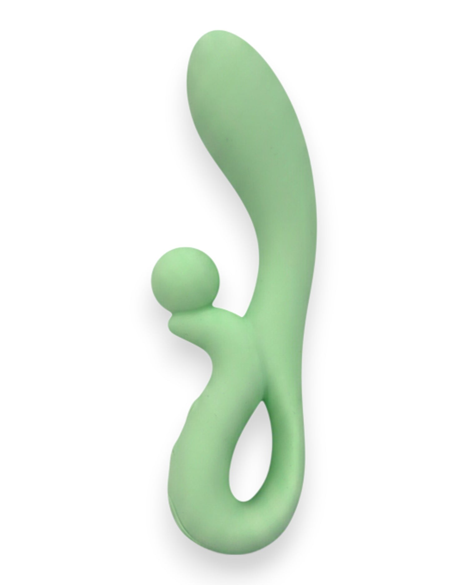 Vibrador doble Rabbit Vibrator Glow & Vibe de silicón suave con estimuladores para punto G y clítoris.