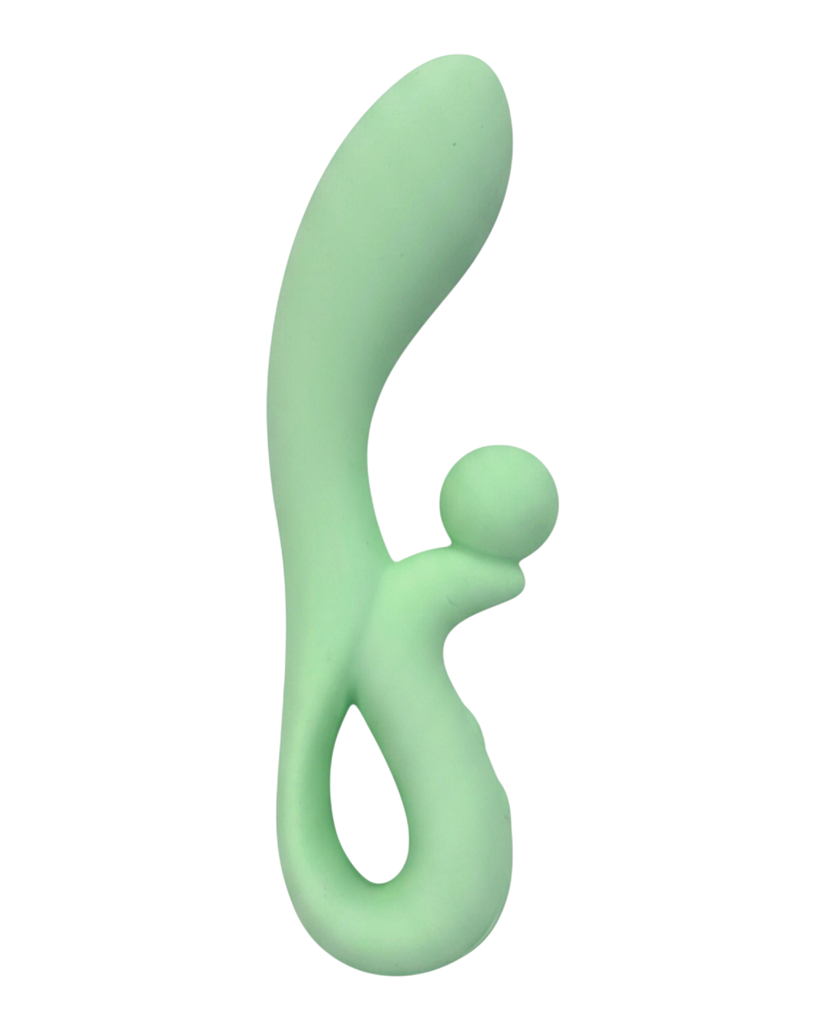 Vibrador doble Rabbit Vibrator Glow & Vibe de silicón suave con estimuladores para punto G y clítoris.