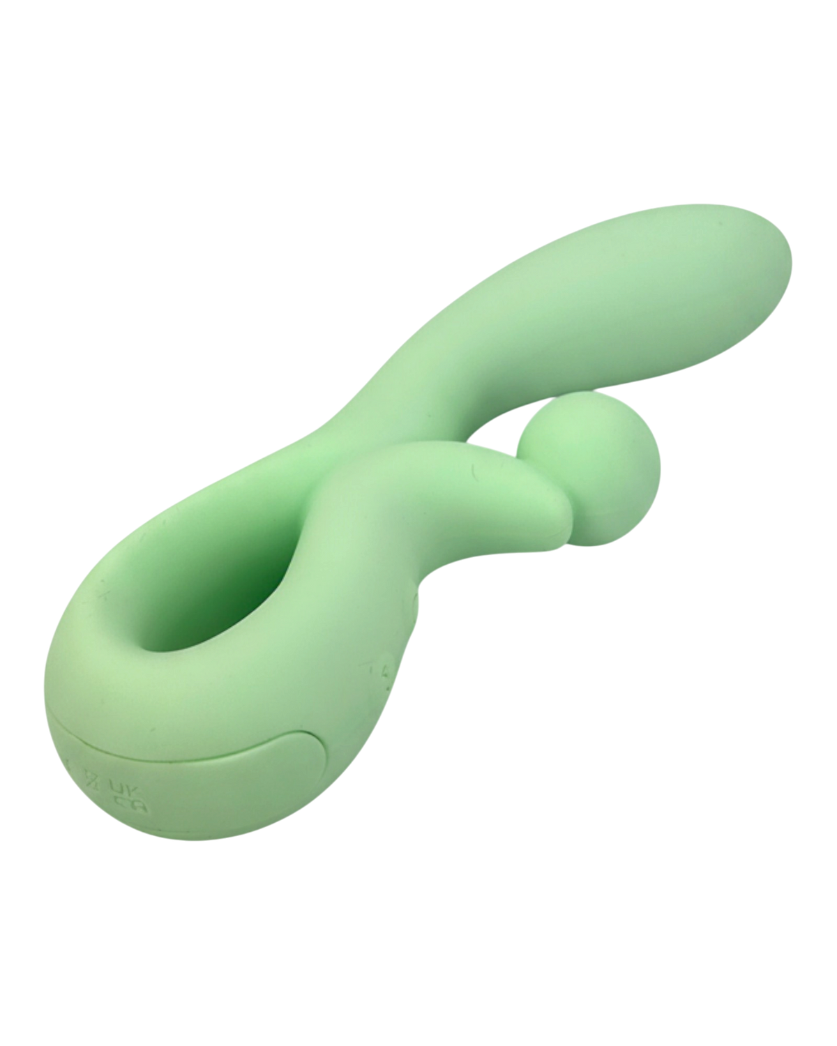 Vibrador doble Rabbit Vibrator Glow & Vibe de silicón suave con estimuladores para punto G y clítoris.