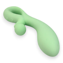 Vibrador doble Rabbit Vibrator Glow & Vibe de silicón suave con estimuladores para punto G y clítoris.