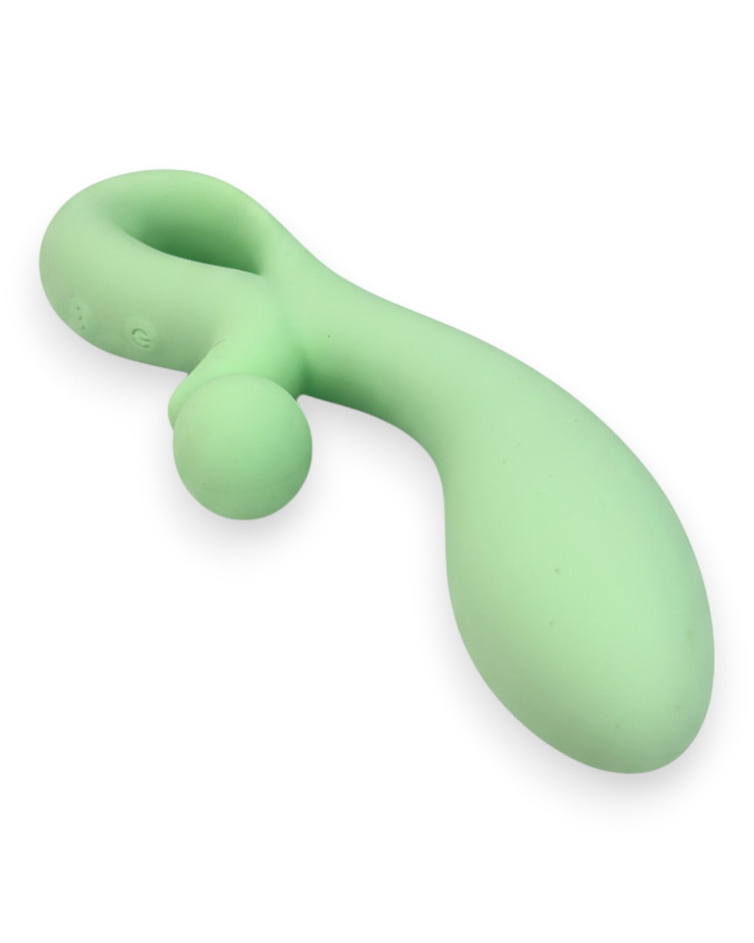Vibrador doble Rabbit Vibrator Glow & Vibe de silicón suave con estimuladores para punto G y clítoris.