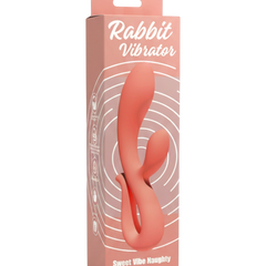 Vibrador doble Glow Rabbit Glow & Vibe con estimuladores de punto G y clítoris, de silicón suave y ergonómico.