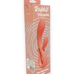 Vibrador doble Glow Rabbit Glow & Vibe con estimuladores de punto G y clítoris, de silicón suave y ergonómico.