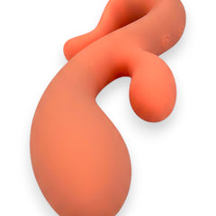 Vibrador doble Glow Rabbit Glow & Vibe con estimuladores de punto G y clítoris, de silicón suave y ergonómico.