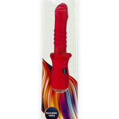 Vibrador Glow Burner Glow & Vibe con doble motor y movimiento de pistón, de silicón suave y resistente al agua.