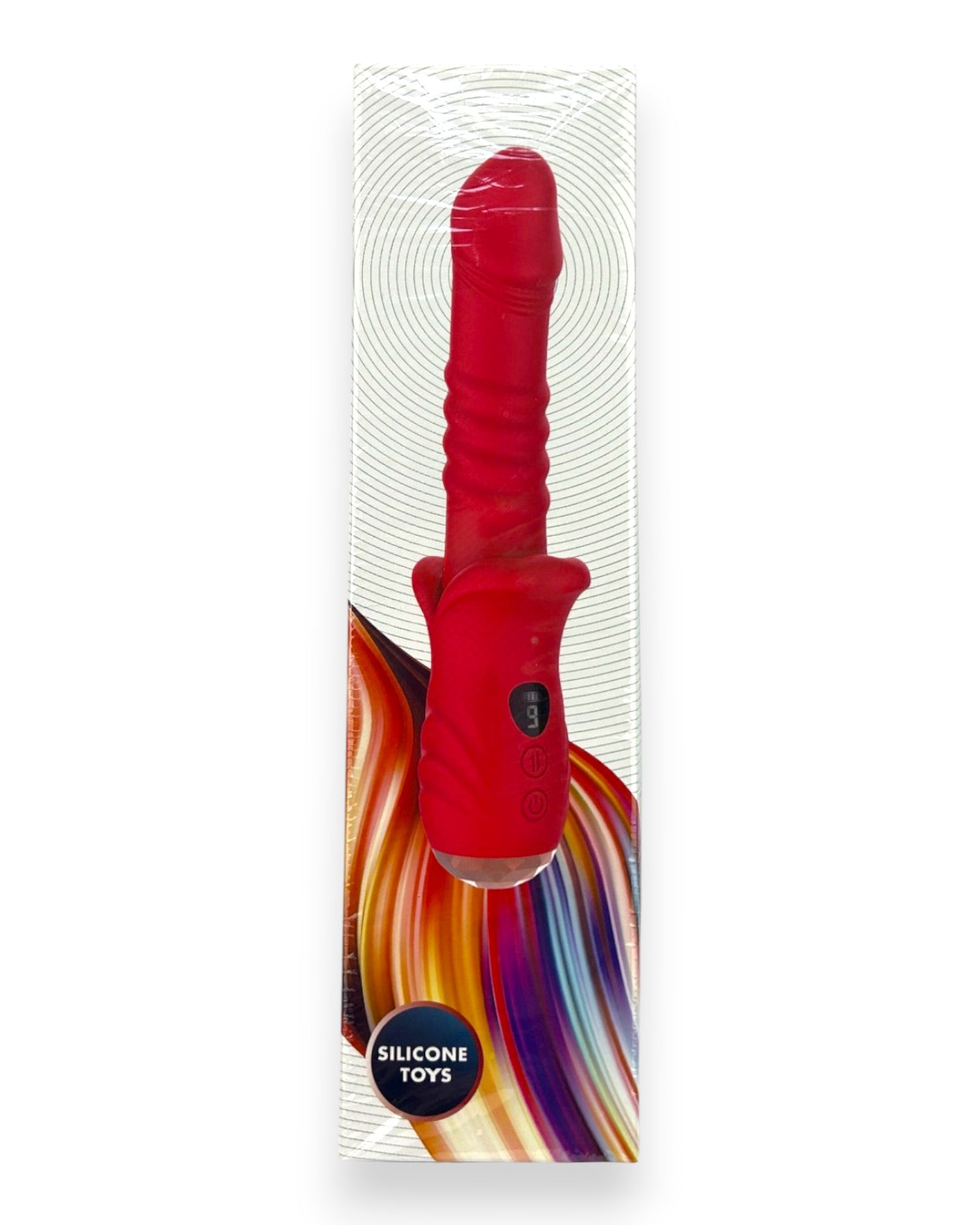 Vibrador Glow Burner Glow & Vibe con doble motor y movimiento de pistón, de silicón suave y resistente al agua.