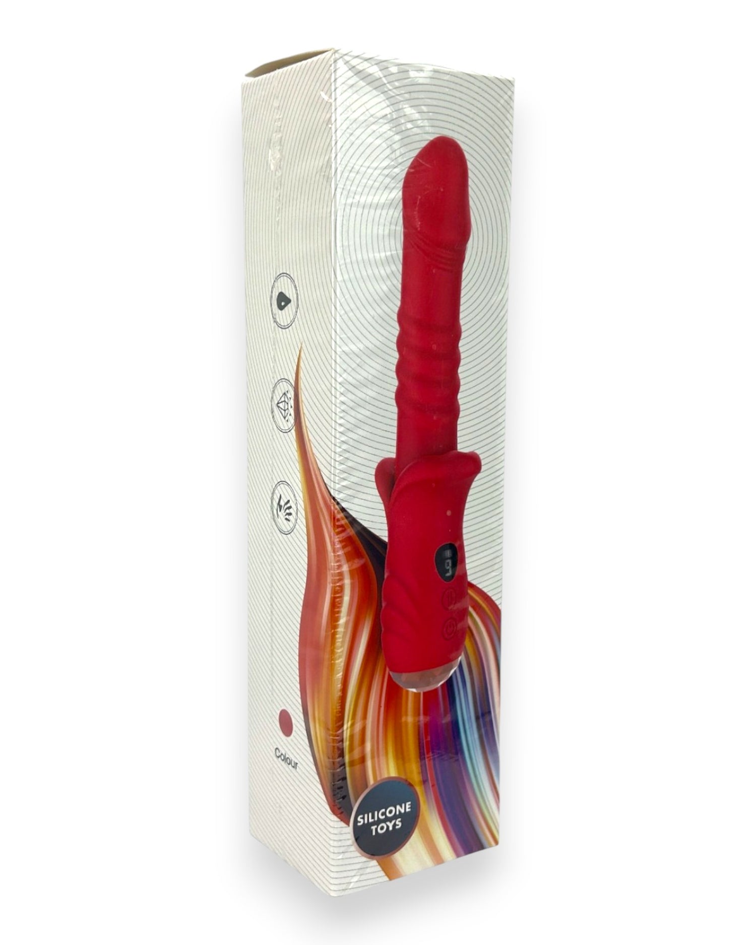 Vibrador Glow Burner Glow & Vibe con doble motor y movimiento de pistón, de silicón suave y resistente al agua.