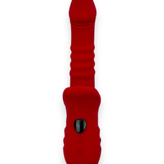 Vibrador Glow Burner Glow & Vibe con doble motor y movimiento de pistón, de silicón suave y resistente al agua.