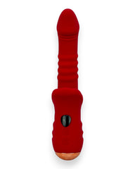 Vibrador Glow Burner Glow & Vibe con doble motor y movimiento de pistón, de silicón suave y resistente al agua.