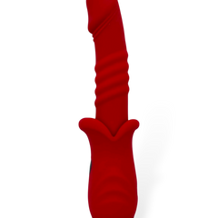 Vibrador Glow Burner Glow & Vibe con doble motor y movimiento de vibración, de silicón suave