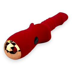 Vibrador Glow Burner Glow & Vibe con doble motor y movimiento de pistón, de silicón suave y resistente al agua.