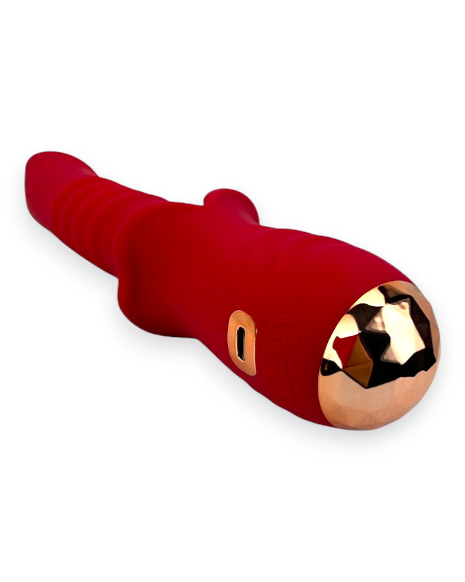 Vibrador Glow Burner Glow & Vibe con doble motor y movimiento de pistón, de silicón suave y resistente al agua.