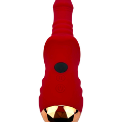 Vibrador Glow Burner Glow & Vibe con doble motor y movimiento de vibración, de silicón suave
