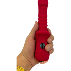 Vibrador Glow Burner Glow & Vibe con doble motor y movimiento de vibración, de silicón suave
