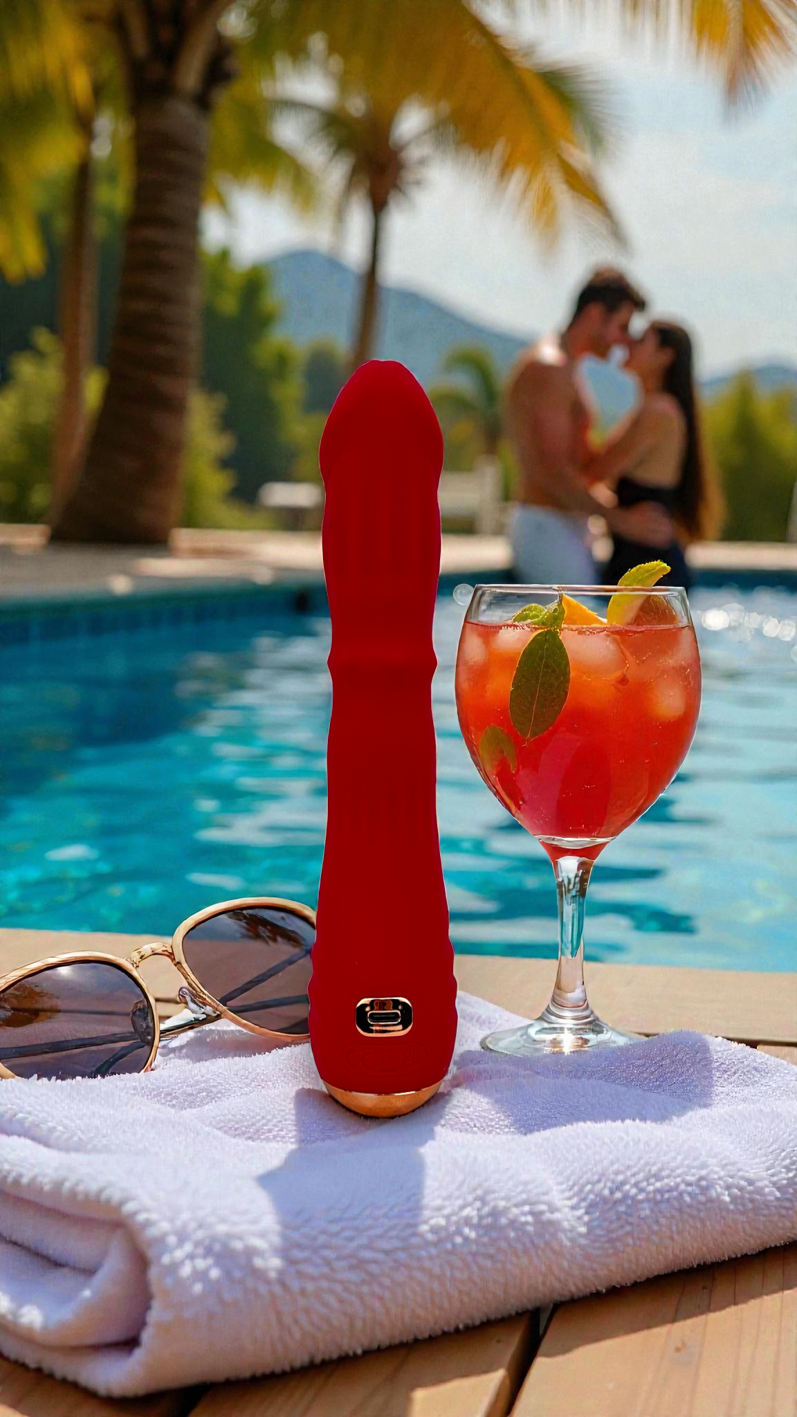 Vibrador Ignite Crystal Glow & Vibe con función térmica, anillo deslizante de balines y 9 modos de vibración.