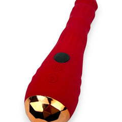 Vibrador Ignite Crystal Glow & Vibe con función térmica, anillo deslizante de balines y 9 modos de vibración.