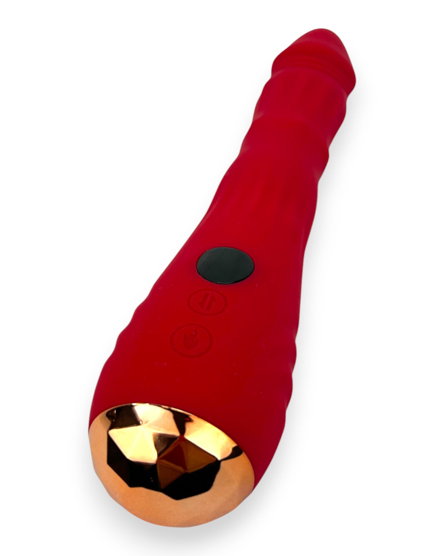 Vibrador Ignite Crystal Glow & Vibe con función térmica, anillo deslizante de balines y 9 modos de vibración.