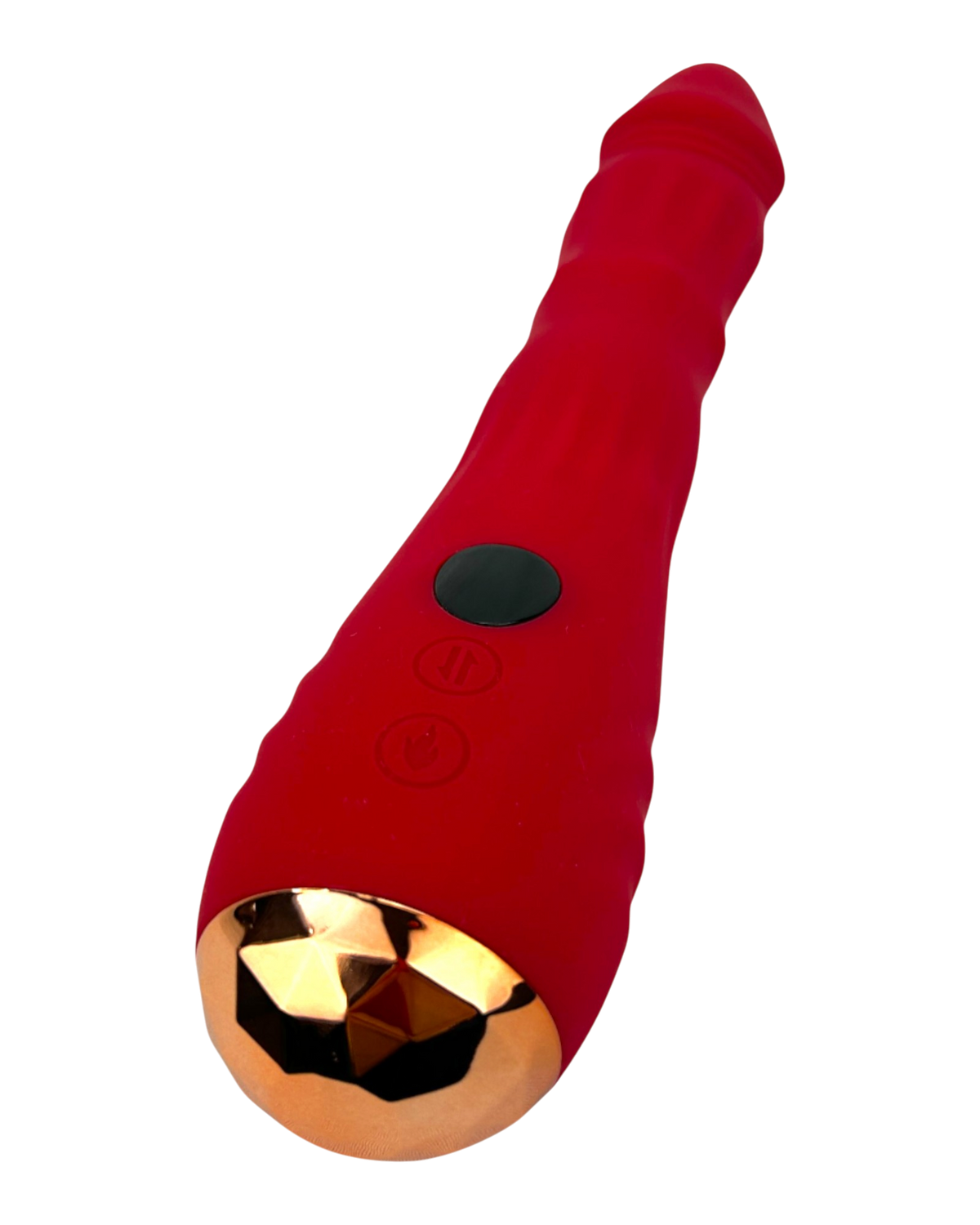 Vibrador Ignite Crystal Glow & Vibe con función térmica, anillo deslizante de balines y 9 modos de vibración.