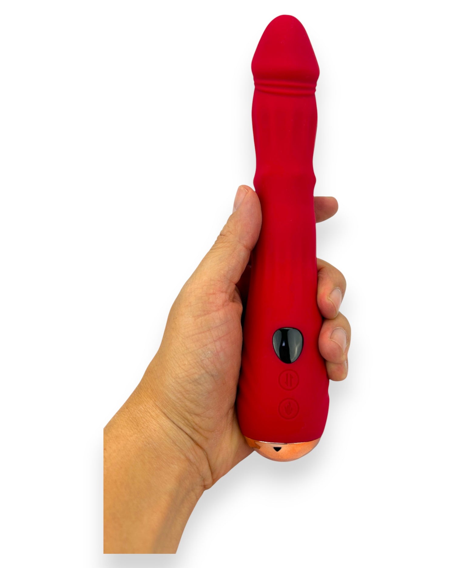 Vibrador Ignite Crystal Glow & Vibe con función térmica, anillo deslizante de balines y 9 modos de vibración.