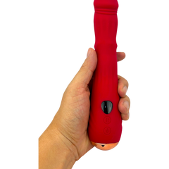 Vibrador Ignite Crystal Glow & Vibe con función térmica, anillo deslizante de balines y 9 modos de vibración.