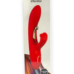 Vibrador Luxe Stick Glow & Vibe con doble estimulación para punto G y clítoris, 9 funciones y diseño elegante.
