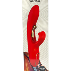 Vibrador Luxe Stick Glow & Vibe con doble estimulación para punto G y clítoris, 9 funciones y diseño elegante.
