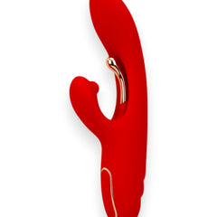 Vibrador Luxe Stick Glow & Vibe con doble estimulación para punto G y clítoris, 9 funciones y diseño elegante.