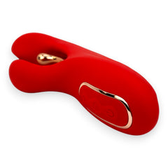 Vibrador Luxe Stick Glow & Vibe con doble estimulación para punto G y clítoris, 9 funciones y diseño elegante.