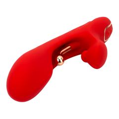 Vibrador Luxe Stick Glow & Vibe con doble estimulación para punto G y clítoris, 9 funciones y diseño elegante.