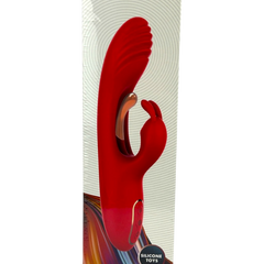 Vibrador Ruby Pulse Glow & Vibe con succionador tipo conejo y estimulador móvil de punto G.