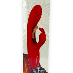 Vibrador Ruby Pulse Glow & Vibe con succionador tipo conejo y estimulador móvil de punto G.