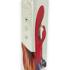Vibrador Ruby Pulse Glow & Vibe con succionador tipo conejo y estimulador móvil de punto G.