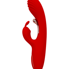 Vibrador Ruby Pulse Glow & Vibe con succionador tipo conejo y estimulador móvil de punto G.