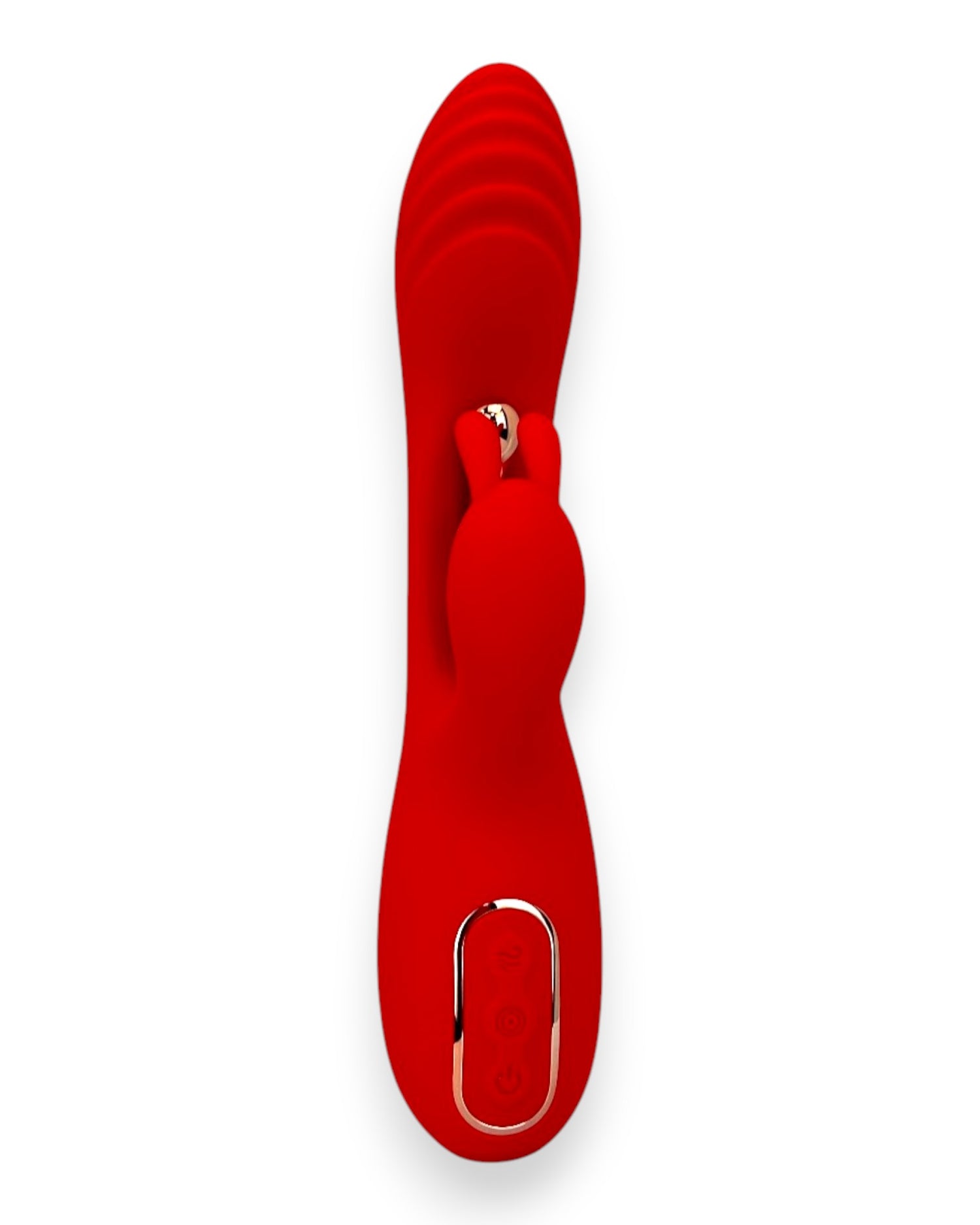 Vibrador Ruby Pulse Glow & Vibe con succionador tipo conejo y estimulador móvil de punto G.