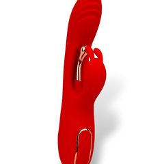 Vibrador Ruby Pulse Glow & Vibe con succionador tipo conejo y estimulador móvil de punto G.
