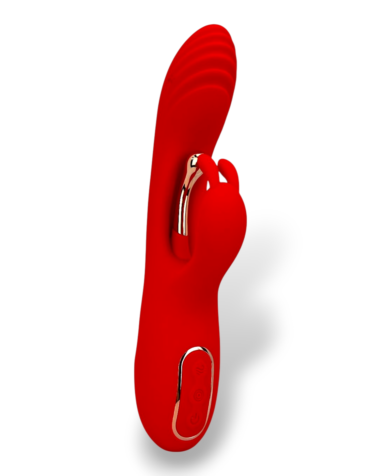 Vibrador Ruby Pulse Glow & Vibe con succionador tipo conejo y estimulador móvil de punto G.