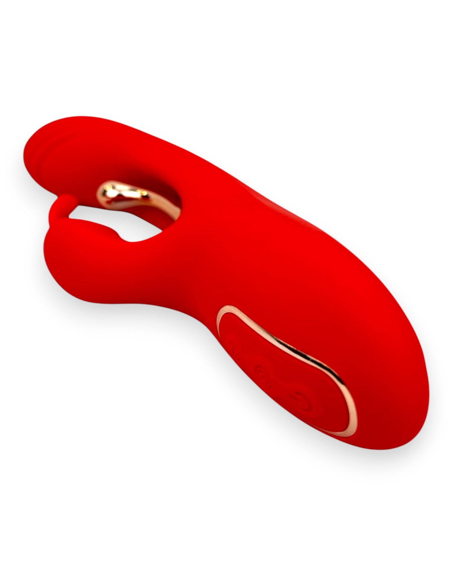 Vibrador Ruby Pulse Glow & Vibe con succionador tipo conejo y estimulador móvil de punto G.