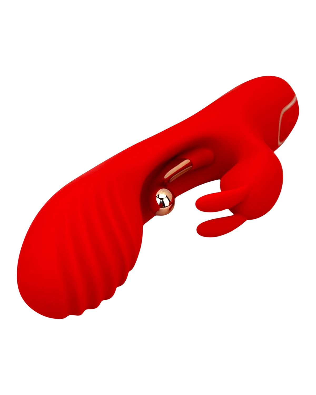 Vibrador Ruby Pulse Glow & Vibe con succionador tipo conejo y estimulador móvil de punto G.