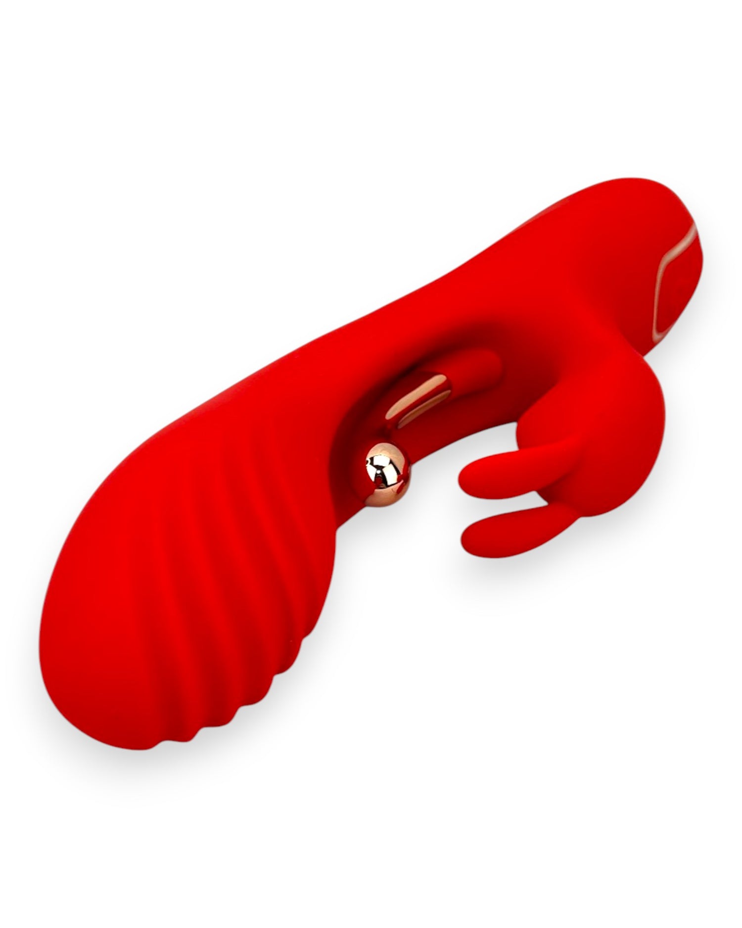 Vibrador Ruby Pulse Glow & Vibe con succionador tipo conejo y estimulador móvil de punto G.